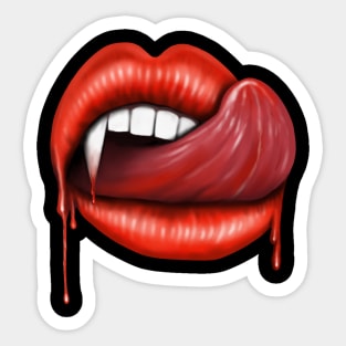 Vampire lips  vamp teeth Sticker